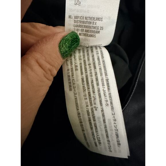 Abercrombie & Fitch Black Faux Leather Wrap Mini Skirt Women’s Small Y2K - Picture 10 of 12